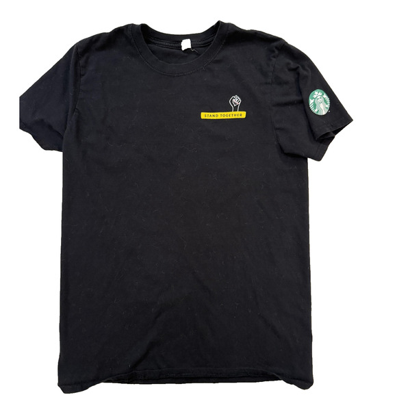 Starbucks Stand Together Shirt Mens LG Black Lives Matter Protest Employee Tee - Picture 1 of 5